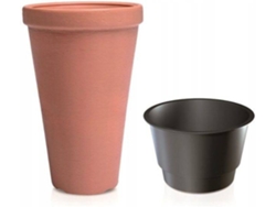 Maceta PROSPERPLAST Classic Tower (Naranja - 30 x 30 x 50 cm)