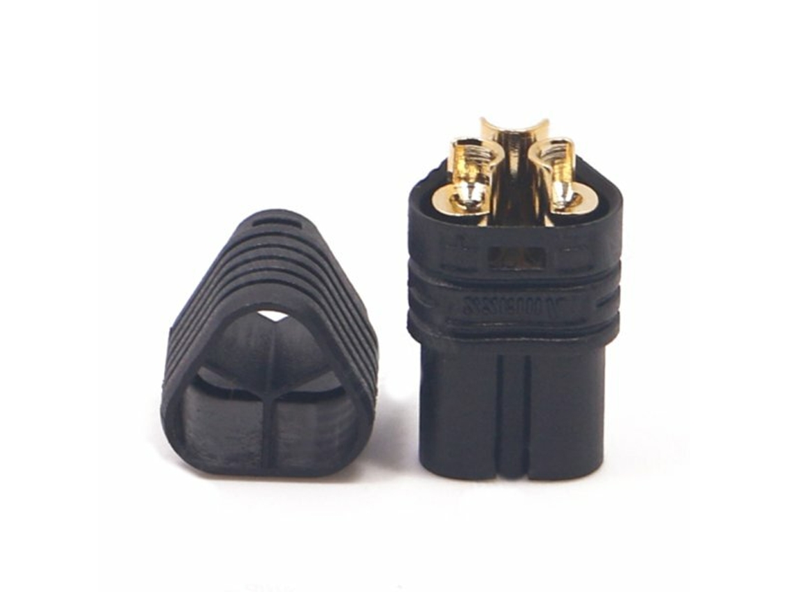 Conector de tres orificios Amass MT60, negro, macho y hembra, 1 par