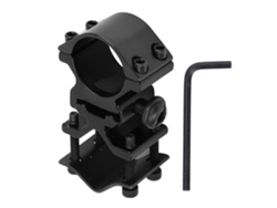 Adaptador universal de aluminio con soporte para linterna, telescopio y luz.