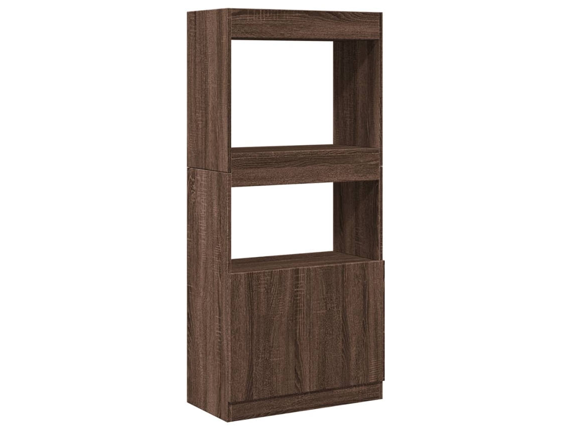 Aparador Alto VIDAXL Marrón Madera contrachapada (63x33x140 cm)