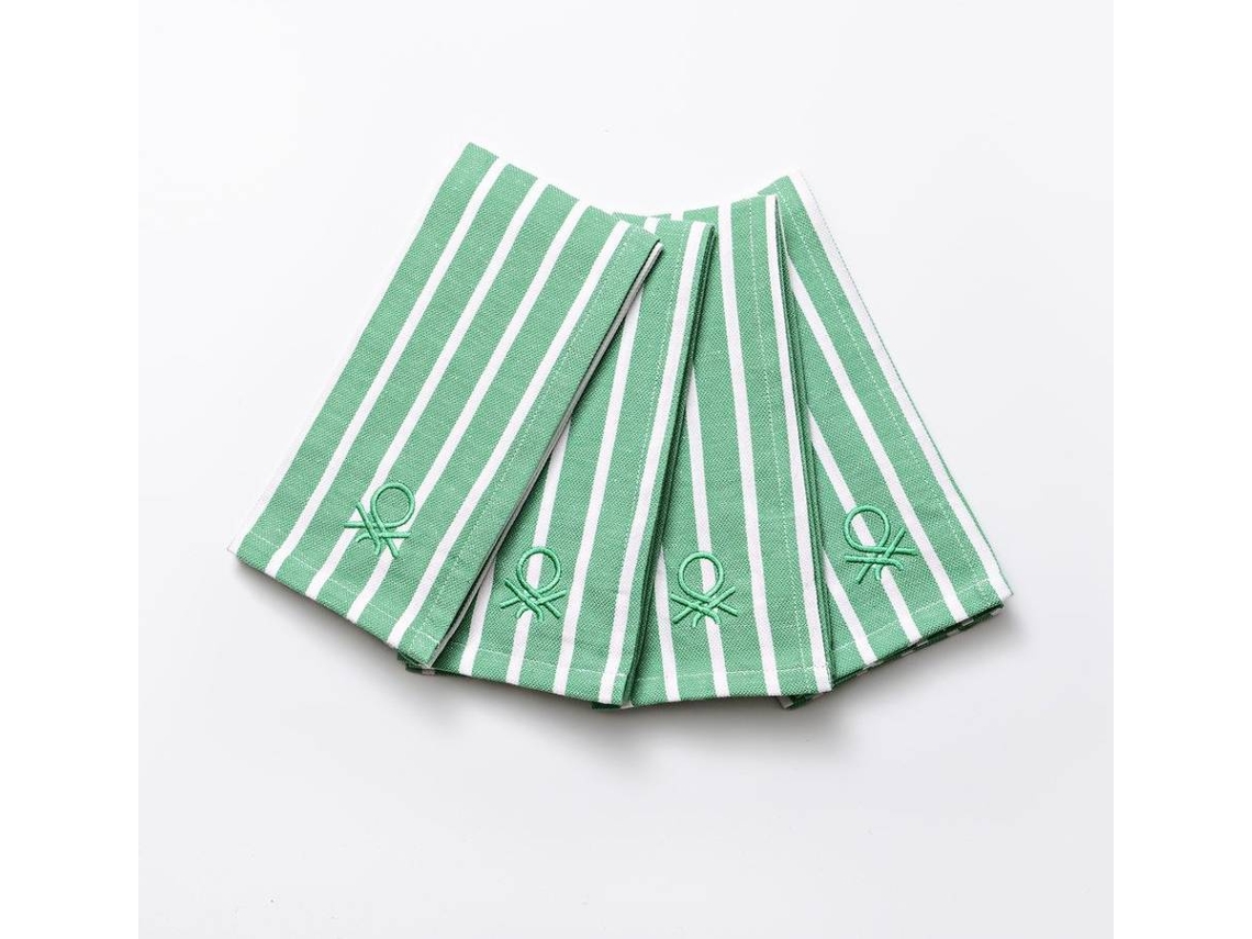 Paño De Cocina BENETTON Juego de 4 Paños Cocina Algodón (Verde - 33x45 cm)