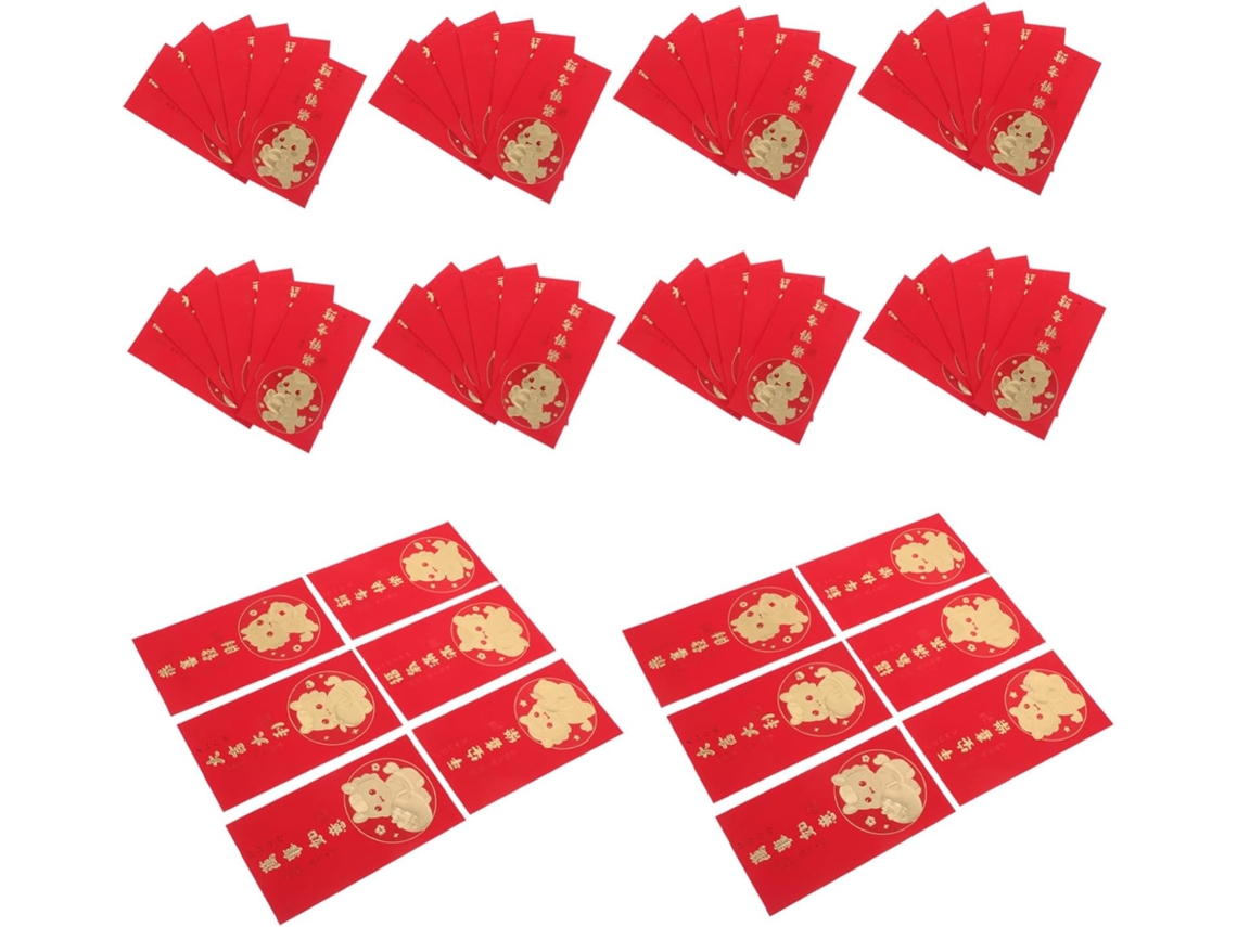 60 Sobres Rojos Para El Año Nuevo Lunar, Año Del Caballo, Tet, Año Nuevo Chino.