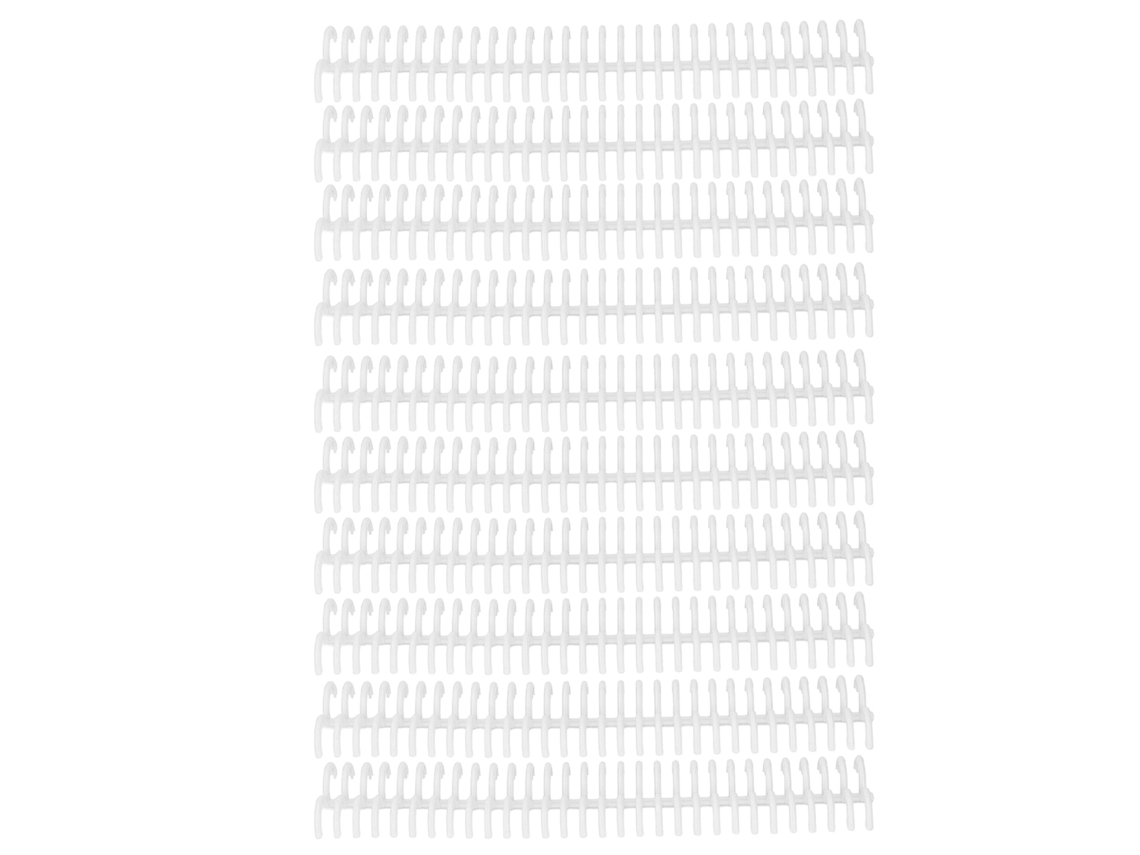 10 Espirales De Encuadernación De Hojas Sueltas, 30 Agujeros, Diámetro Interior De 22 Mm, Anillas De Plástico Resistentes Al Desgaste, Color Blanco.