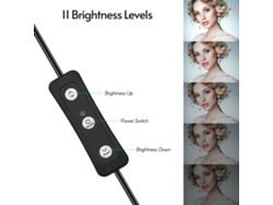 Kit Luz Led Video Andoer Ph-04 5600k Con 2 Luces Usb Trípodes Filtros Para Streaming Conferencias