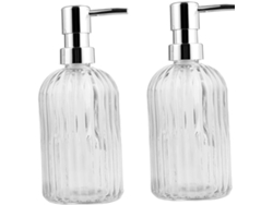 Botella De Vidrio Con Bomba, Reciclable Y Rellenable, De 400 Ml, Juego De 2 Piezas Para Baño Y