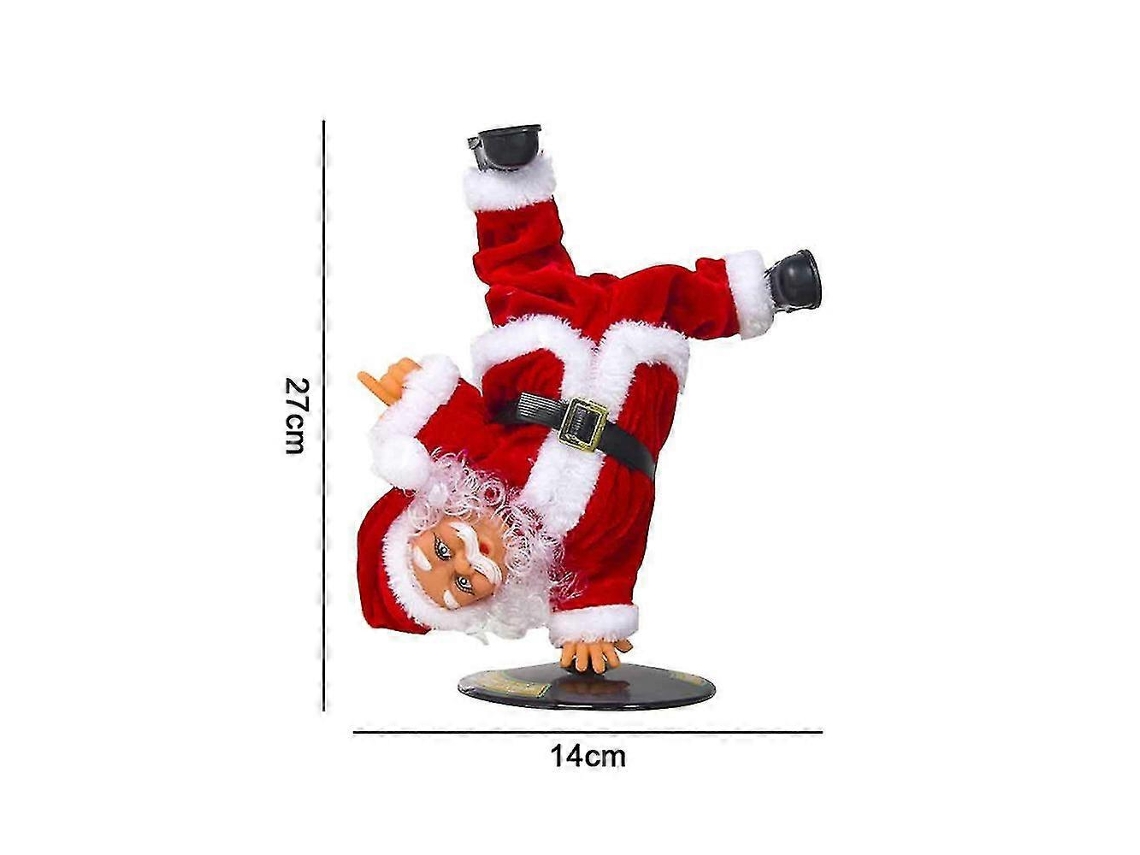 Omni-muñeco Eléctrico De Papá Noel Invertido Rotativo Con Música Juguete De Peluche Navideño Para Decoración