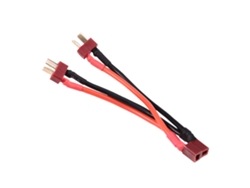 Adaptador de batería paralela Lipo RC con conector T, cable de 1 hembra a 2 machos, calibre 14 AWG.