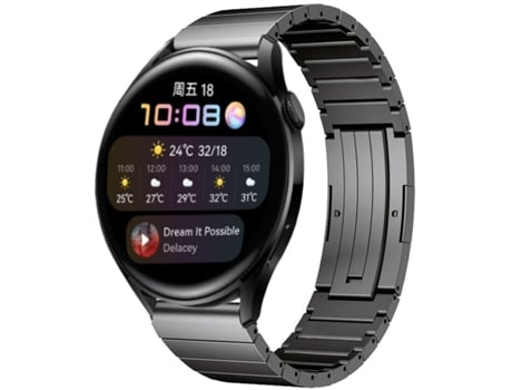Correa de reloj inteligente para Huawei Watch 3 Aleación de titanio con una cuenta (gris)