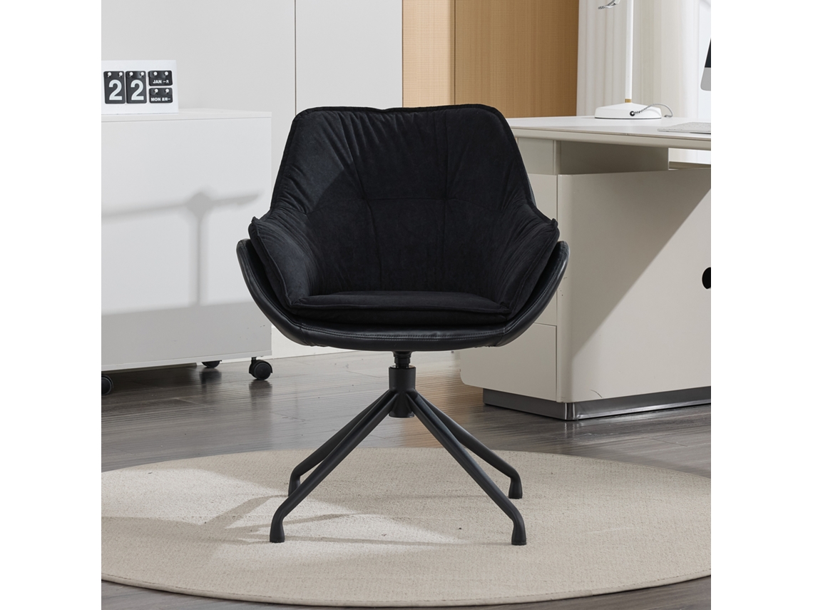 Silla De Oficina En Casa, De Piel Sintética, Asiento Bajo.
