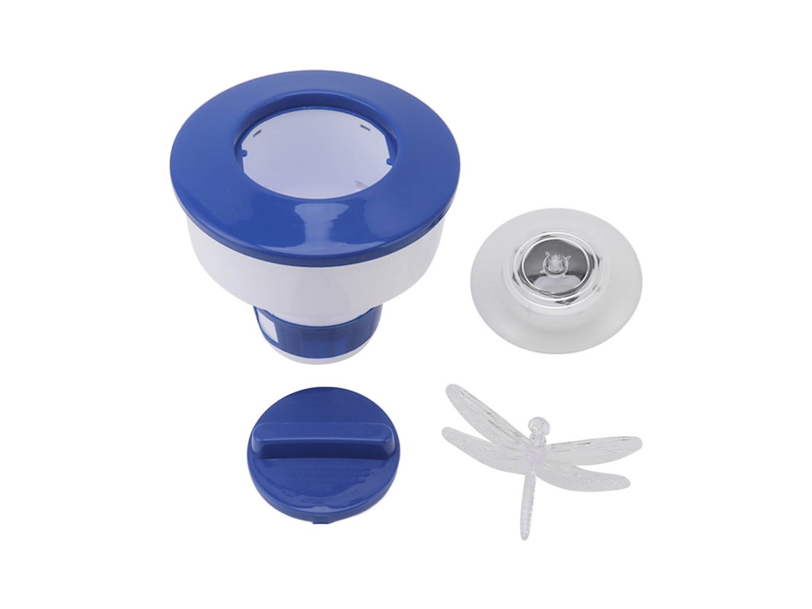 Mini Dispensador Flotante De Cloro Con Luz Solar Para Piscinas, Spas Y Piscinas Pequeñas.