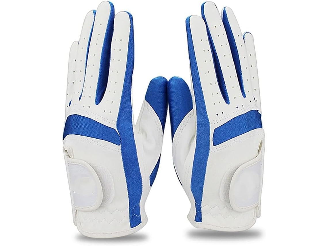 Guantes de golf para niños, de tela, para niños y niñas, azules y rosas, para practicar golf (azul, talla