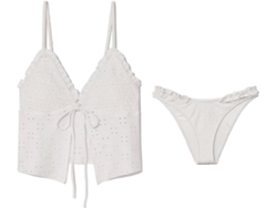 Trajes De Baño Push-up Para Mujer, Trajes De Baño De Dos Piezas Plisados, Trajes De Baño De Talle Bajo Con Abertura