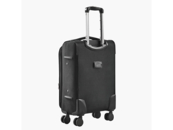 Maleta de viaje expandible Succebuy con ruedas en color negro, dimensiones 505 x 340 x 820 mm