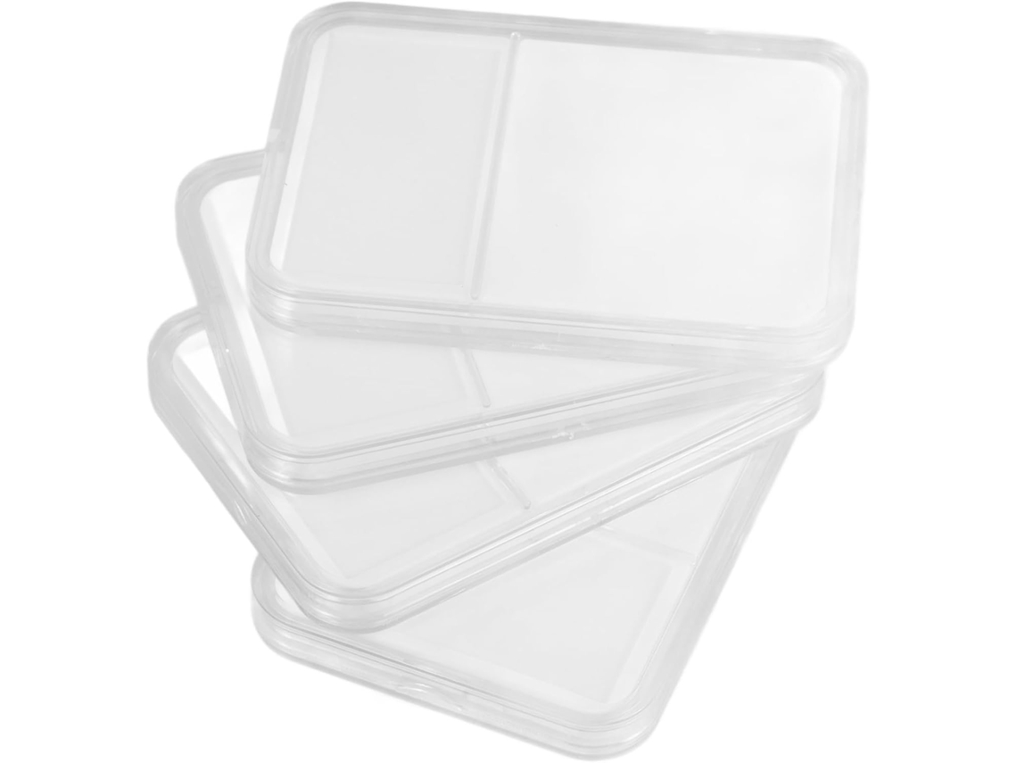 Caja Transparente Para Sellos, Resistente A La Deformación, 4 Unidades, Diseño Creativo.