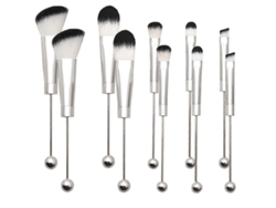 10 brochas de maquillaje con cuentas, brochas de maquillaje Rosewell DIY