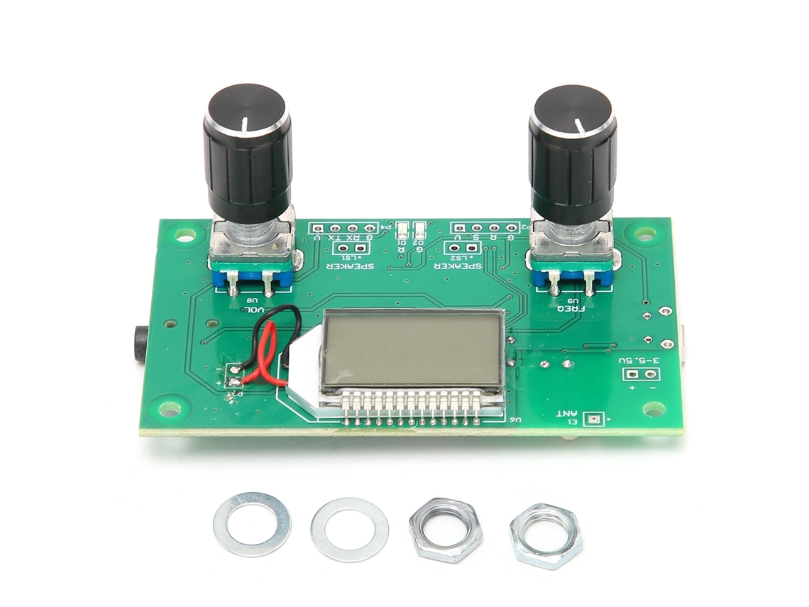 Módulo receptor FM Veloriskku 87-108MHz com saída estéreo, rádio DIY SEM Fio Fabric LCD DSP PLL