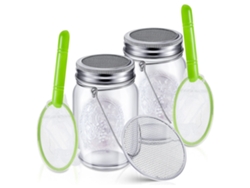 Ats-kit De Captura De Insectos Con Red Y Frasco Para Exploración Natsural Al Aire Libre Juguete Educatsivo Científico