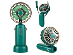 Ventilador de mano de 4800 mAh, mini ventilador portátil de refrigeración personal, recargable por USB, 6-20 horas de flujo de aire potente, 3 velocidades, color verde USHION