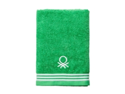 BENETTON - Toalla Baño 70x140cm 100% Algodón Verde con Rayas Rainbow