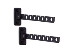 2026-rack Colgador Pared Plegable Acero Inoxidable 2 Piezas Con Brazos Giratorios 180° Para Ropa Sombreros Bolsos Negro