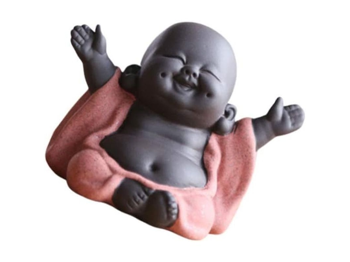 Estatua Del Buda Sonriente 2025 - Naranja, Resistente A Altas Temperaturas, Regalo Ideal