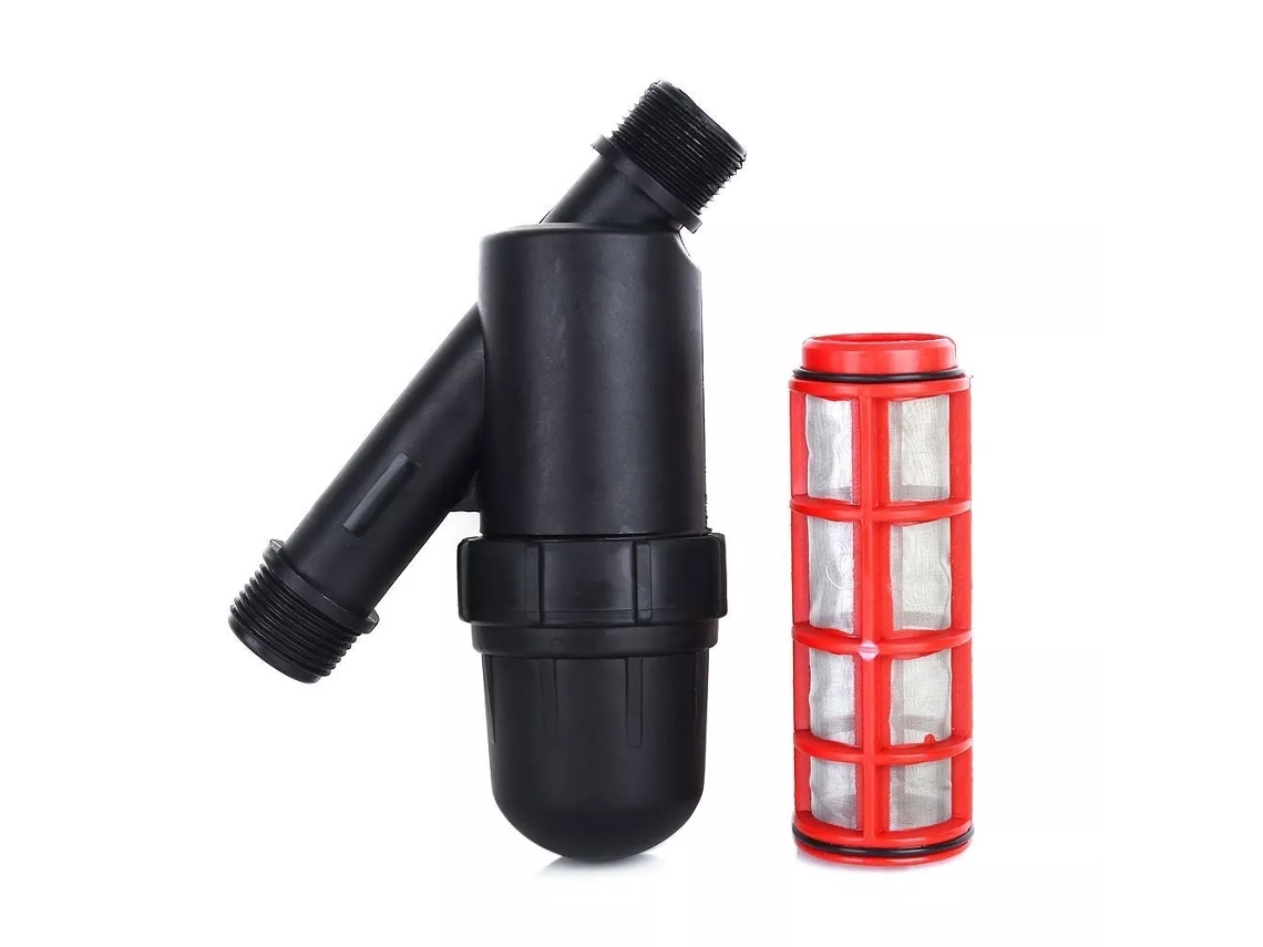Filtro de malla 1 para tubería 32 mm, utilizado en instalaciones de riego y riego por