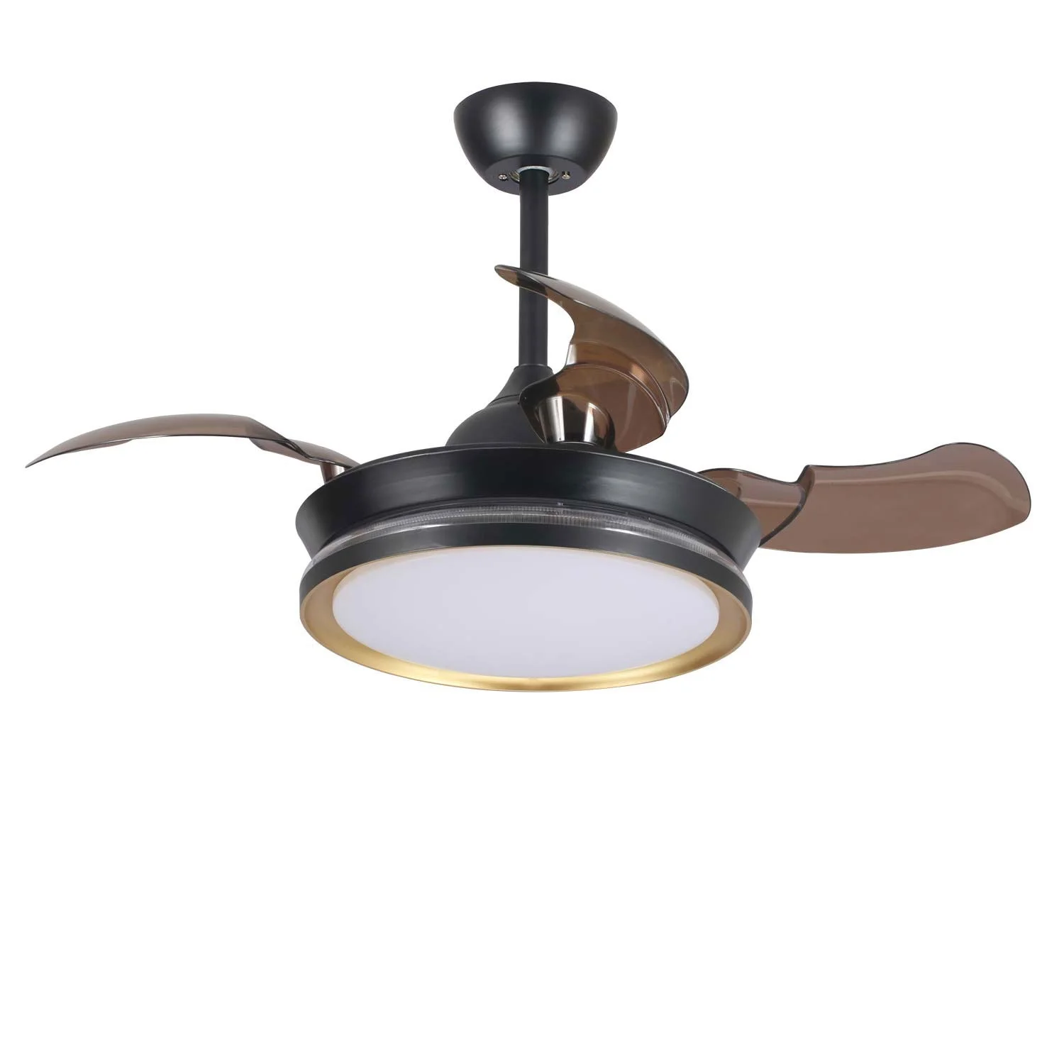 LÚZETE Ventilador de Techo Led 40 W Aspas Abatibles Orientables Shevon