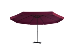 Sombrilla de exterior de aluminio, 500 cm, color rojo burdeos, WSD540215 Lovely Home