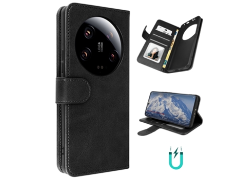 Funda Folio para Xiaomi Xiaomi 13 AVIZAR Piel Negro