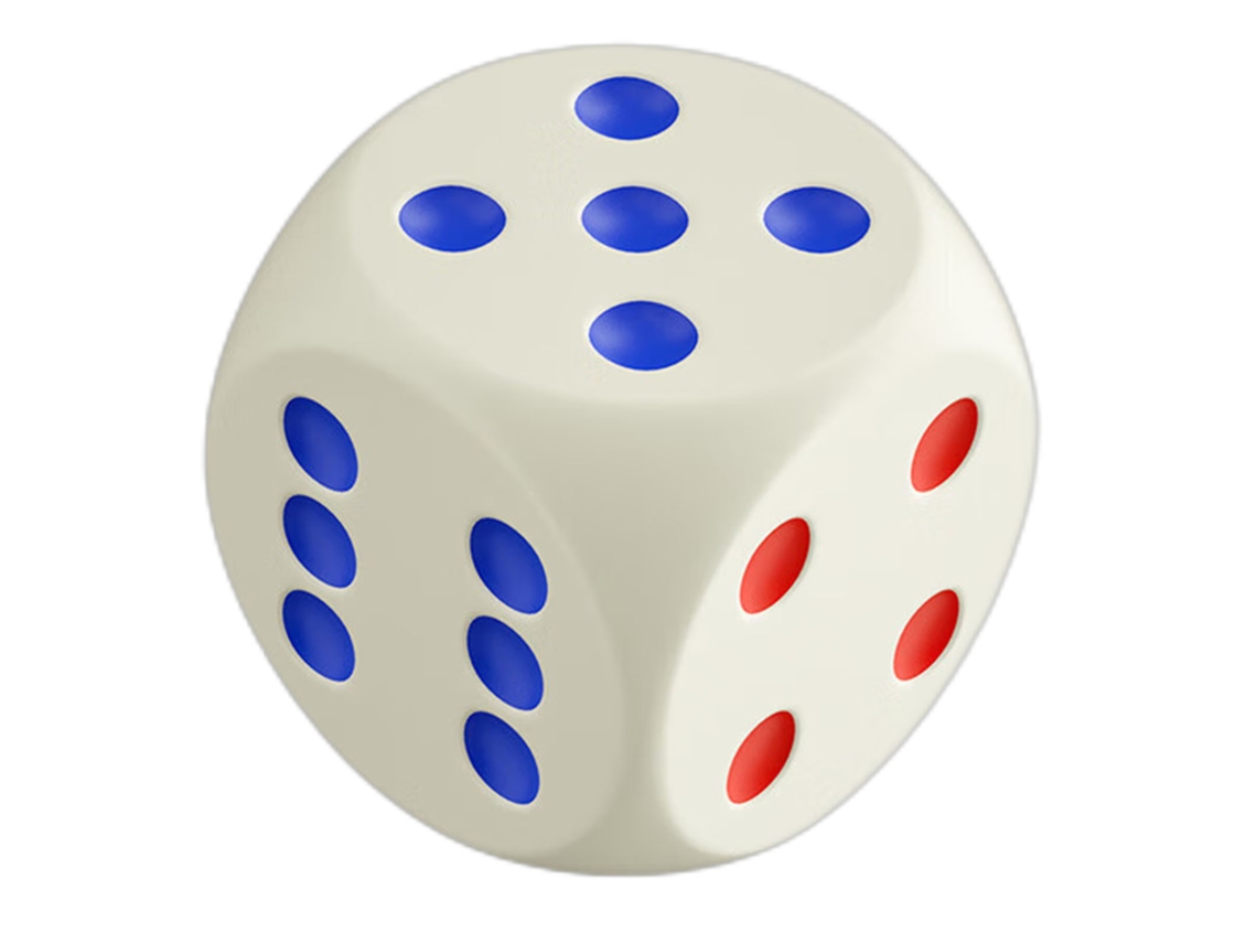 Rebe-brinquedo De Dados De Alívio Do Estresse Em Pu Macio Com Resiliência Lenta Para Crianças Azul Branco Vermelho Brinquedo Squish Antiansiedade