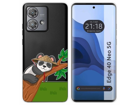 Funda Diseño Panda para Motorola Edge 40 Neo 5G TUMUNDOSMARTPHONE Silicona Multicolor