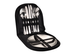 Set de camping con estuche - Cubiertos de viaje portátiles RNEMITERY