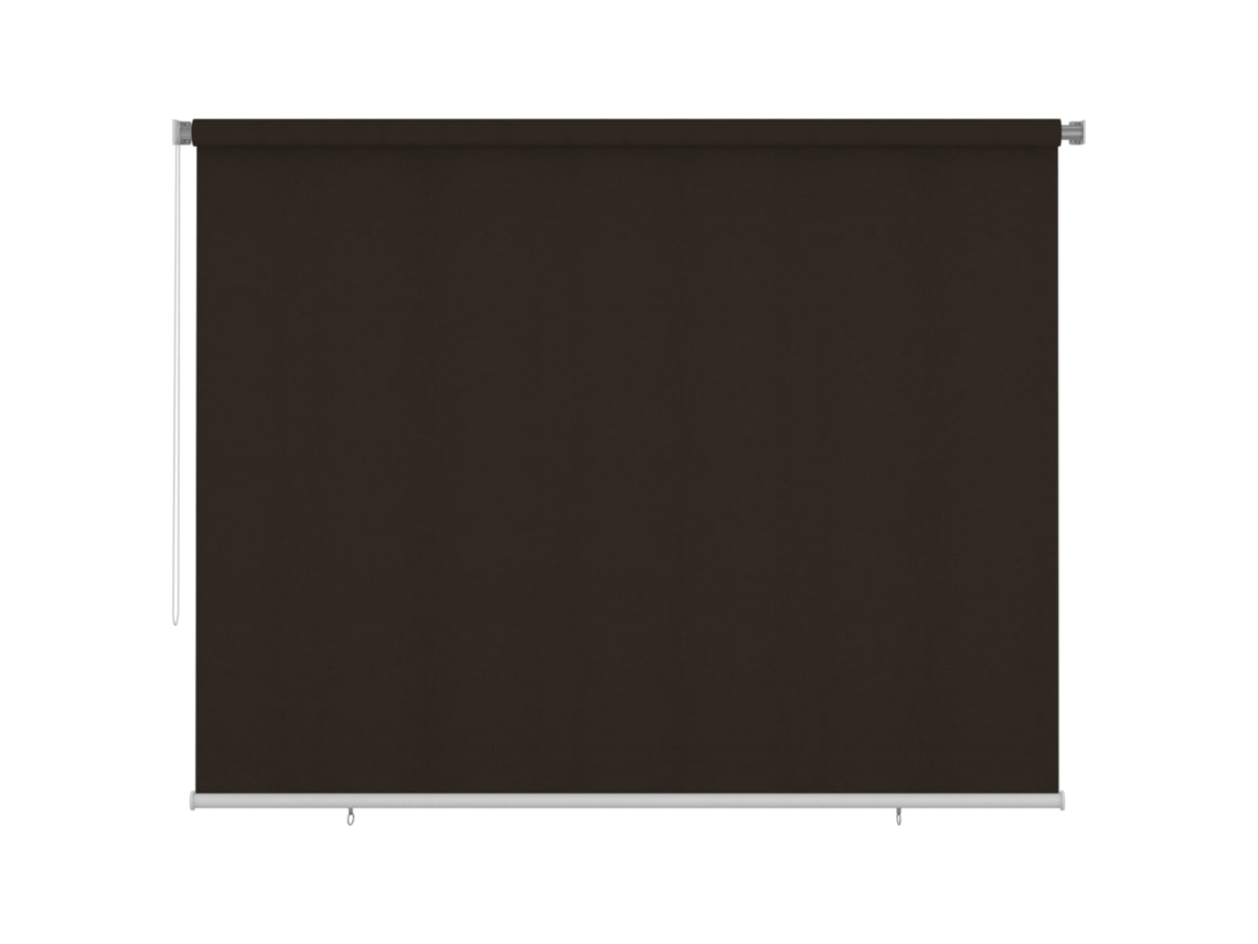 vidaXL Persiana enrollable de jardín HDPE marrón 300x230 cm