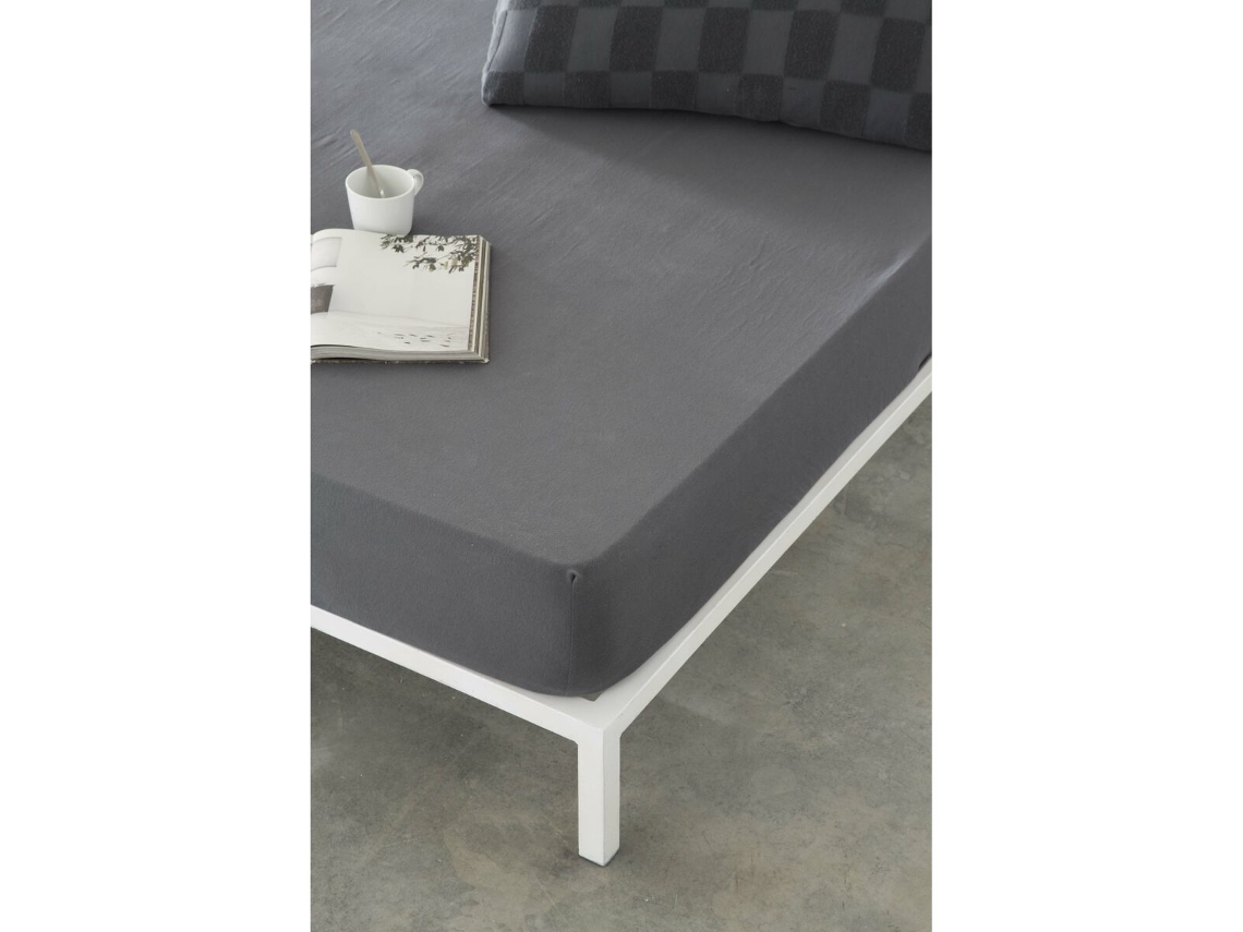 Sábana Inferior NATURALS (35.00 x 6.00 x 22.00 cm - Algodón - Gris)