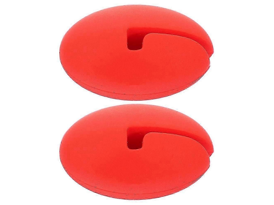 Juego de 2 clips de silicona para termómetro, clip para sartén, abrazadera para termómetro, soporte para termómetro GOKOCO