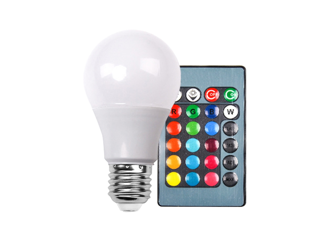 Bombilla LED RGB BJ de 10 W con control remoto infrarrojo, AC85-265 V, regulable, cambio de color para fiestas en el hogar.
