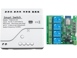 Módulo De Automatización Del Hogar Con Interruptor Wifi Tuya De 4 Canales Y Temporizador Diy De 7-32 V