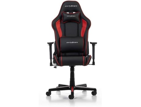 Silla Gaming DXRACER Prince Series P08-PV (Hasta 150 kg - Elevador a Gas Clase 4 - Negro y Rojo)