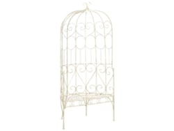 Banco Jardin VIDAXL Blanco Metal (35x35 cm)