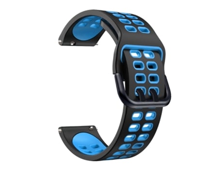 Correa de reloj inteligente para Garmin Vivoactive 3 20 mm Silicona de colores mixtos (Negro Azul)