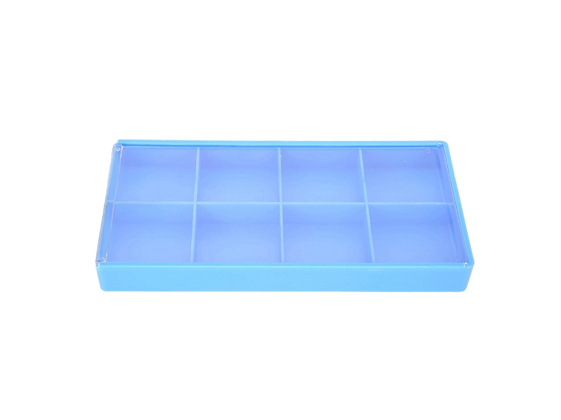 Caja De Almacenamiento De Plástico De 8 Compartimentos Para Joyas, Relojes Y Herramientas Pequeñas.