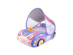 Brinquedo Flutuante De Piscina Inflável Para Bebês, Modelo De Carro, Com Buzina E Toldo, Adequado Para Crianças De 1 A 4 Anos, Rosa*