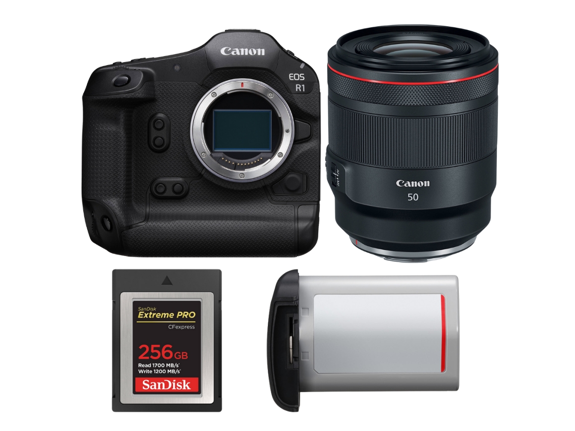 Canon Eos R1 + Rf 50mm F/1.2 L Usm + 1 Sandisk 256gb Extreme Pro Cfexpress Type B + Canon Lp-e19 + Ebook “20 Consejos Para Fotos Que Impactan”