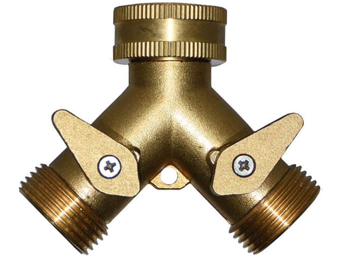 Adaptador De Conector Hembra Latón 3/4" 2 Vías Para Grifo Latón