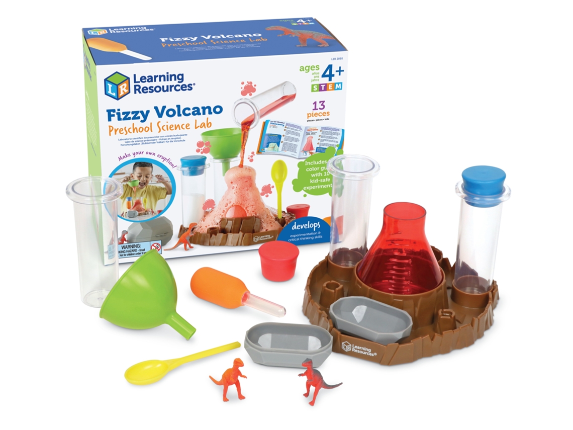 Juguetes educativos de Learning Resources: Laboratorio de ciencias del volcán efervescente para niños
