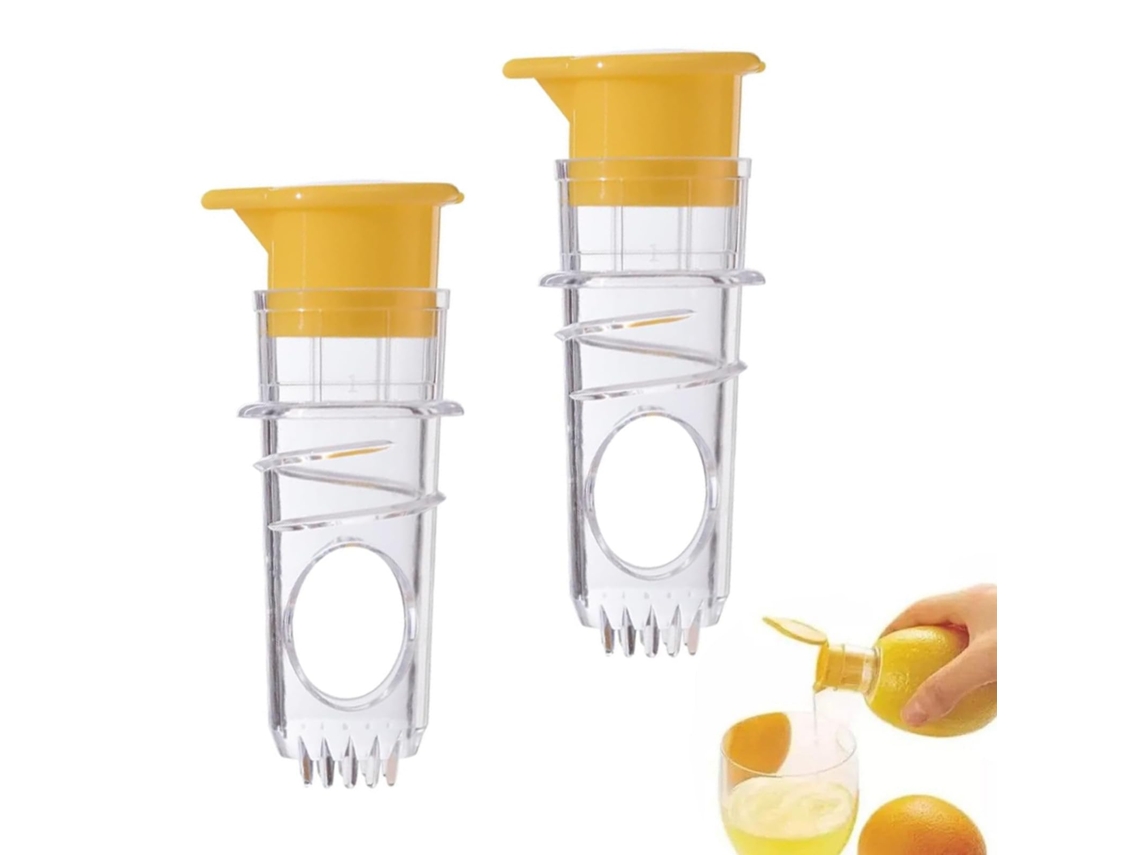 Pack 2 Exprimidores Limón Manuales Pequeños Con Tapa, Para Zumo Cócteles