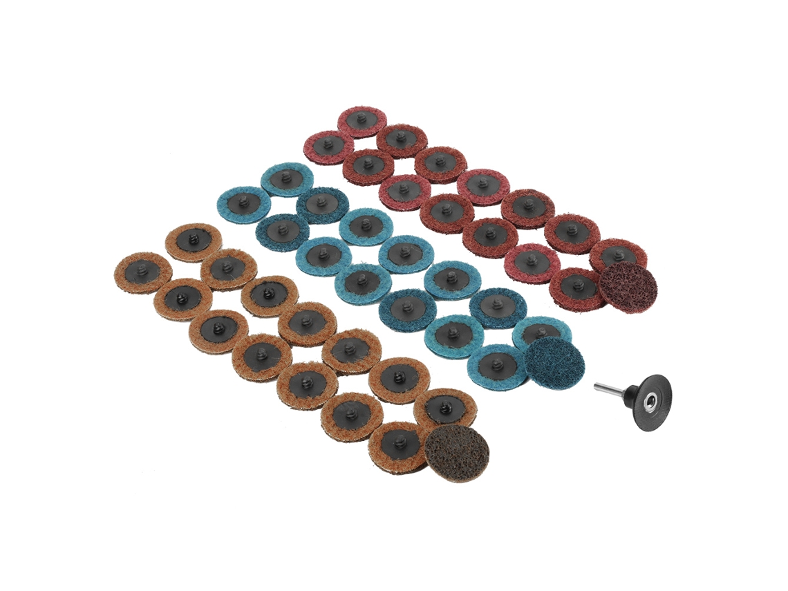 45 Piezas Disco De Lijado 2" 180/320/400 Grit Disco De Abridado Pulido Rueda De Esmeril Rojo Amarillo Azul