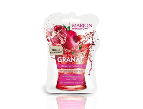 MARION Fit & Fresh Face Mask mascarilla fortalecer los vasos sanguíneos granada de 7,5ml