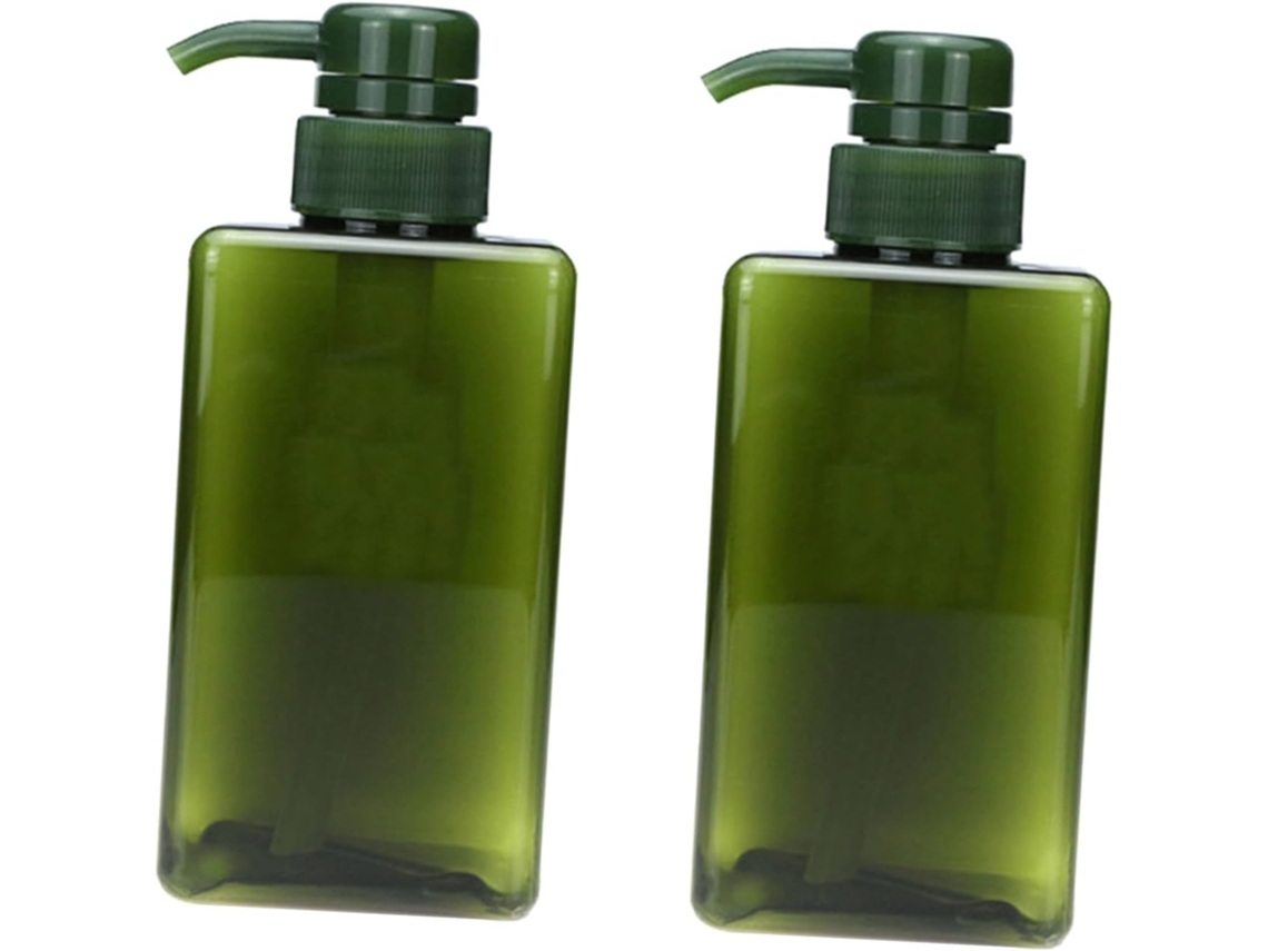 Conjunto De 2 Frascos Com Bomba Dosadora Para Viagem, Ideais Para Armazenar Loções E Shampoos Líquidos.