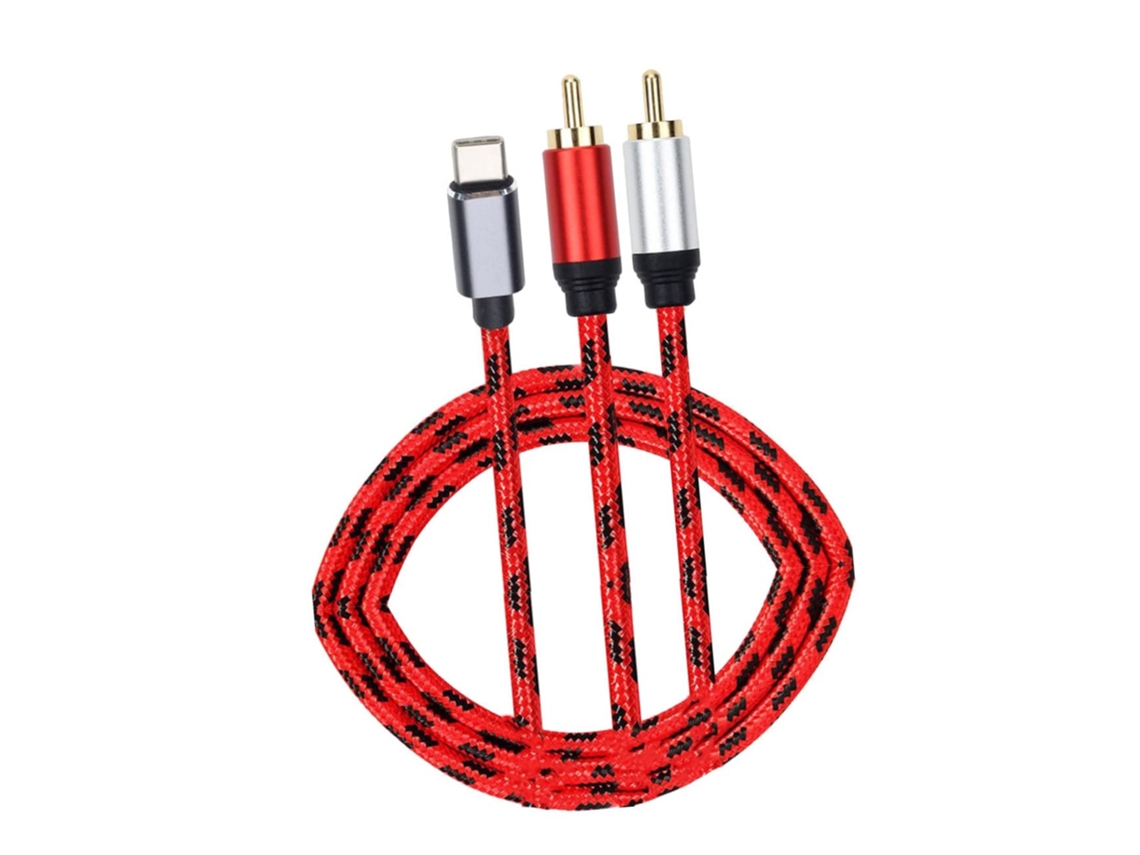 Cable Adaptateur C Vers Audio 2 Males 1 5 M En Alliage Daluminium Transmission Haute Puissance
